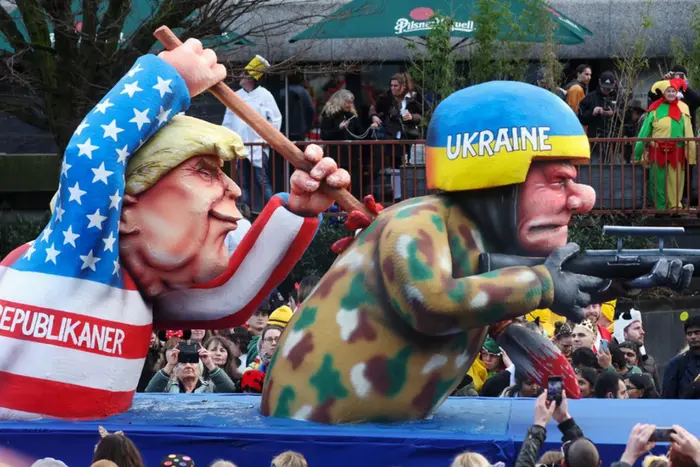 Trump, attack, Ukraine, German carnivals, mockery, American leader