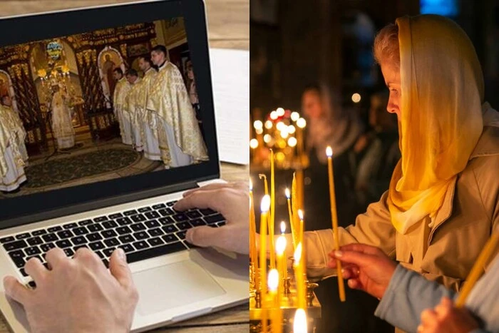 Believers pray at home
