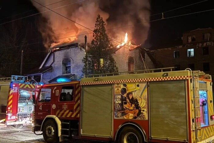 Drones over Dnipro in the Russian attack