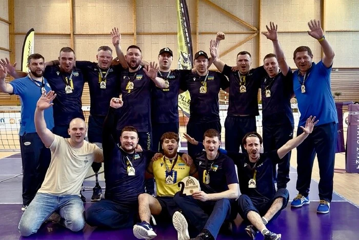 Die ukrainische Nationalmannschaft im Sitzvolleyball hat Silber in der Goldenen Euroleague gewonnen