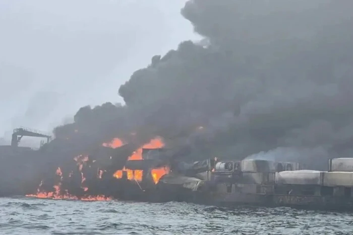 Ein Zusammenstoß zweier Schiffe in der Nordsee