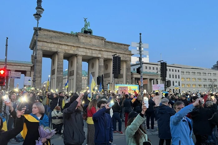 In Berlin fand eine Solidaritätsaktion mit der Ukraine statt