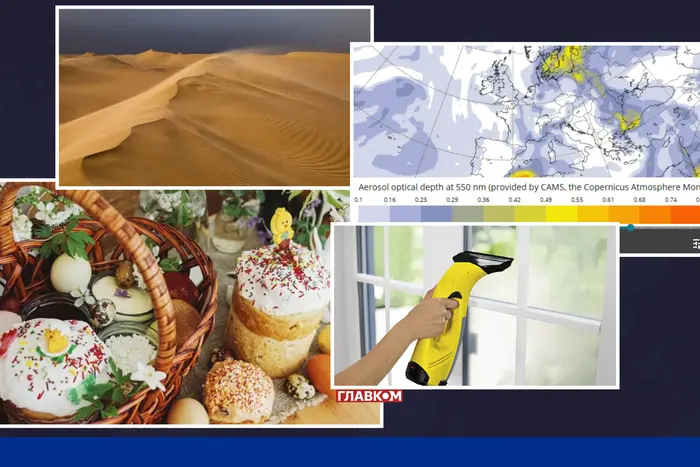 Forecast of dust from the Sahara for Easter