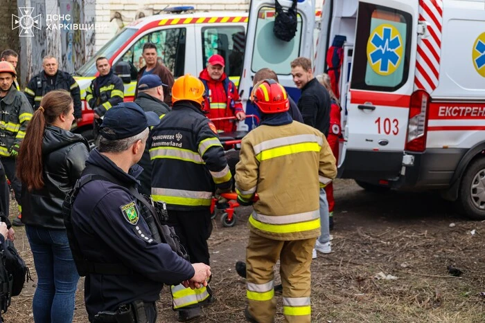 Rescuers free a man from a pipe