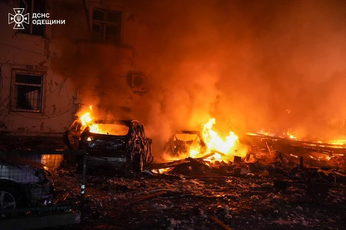 Destruction in Odesa after the Russian attacks