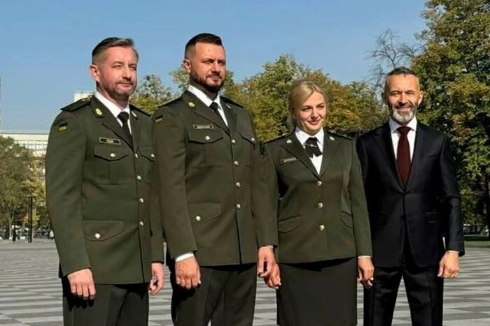 Ukrainian poet Zhadan in military uniform