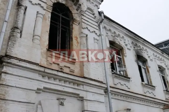 Arson of a historical monument. Khmelnytskyi, destroyed building