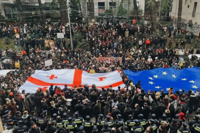 Image of Georgian sports publications during protests