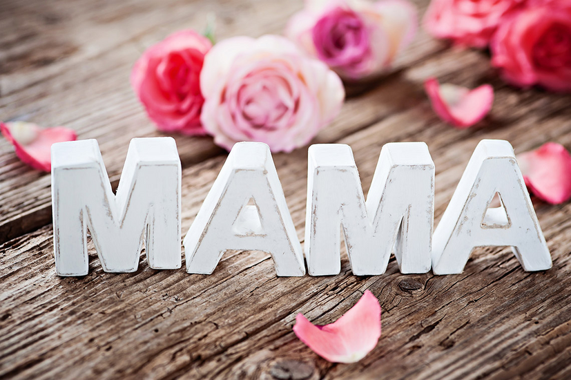 Children are shown giving flowers to their mothers