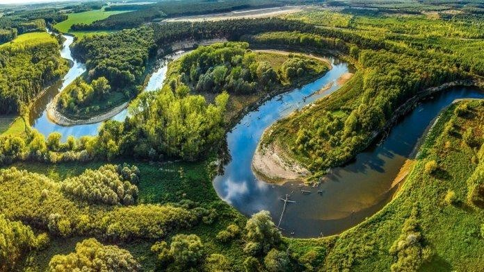 Map of the largest rivers in the world