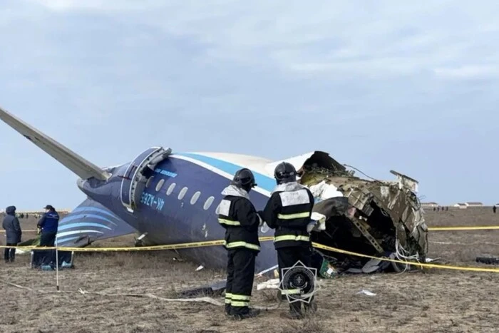 Contamination on the wreckage of the plane in Kazakhstan