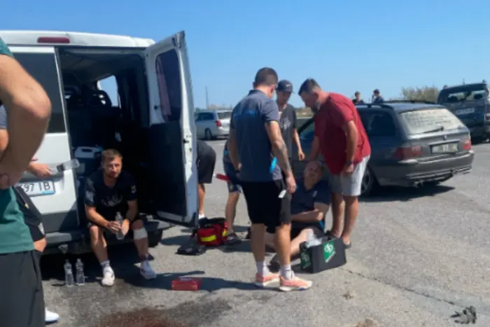 Ukrainian football club minivan involved in an accident