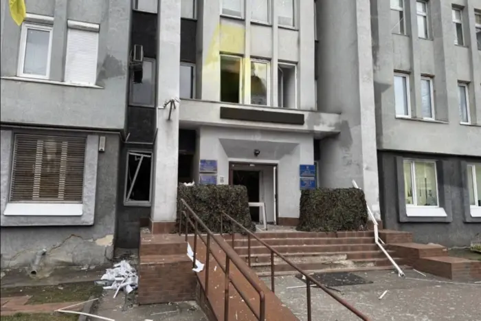 Explosion at the military enlistment office building in Rivne