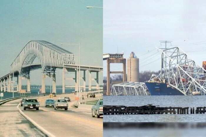 Collapsed bridge in Baltimore