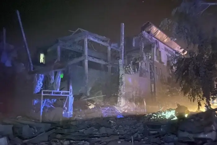 Destruction after rocket strike on Kryvyi Rih