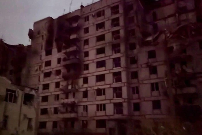 Destroyed buildings in Zaporizhia region