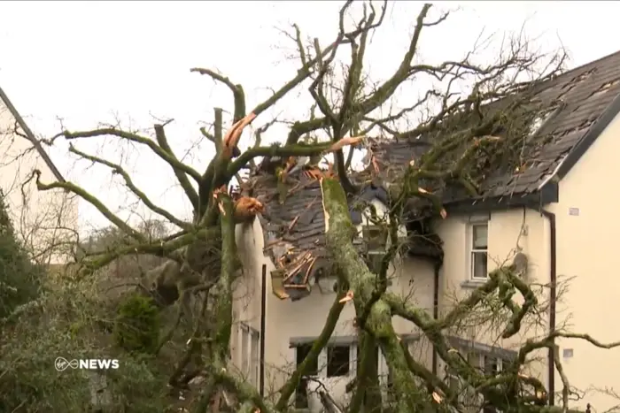 House without electricity due to storm