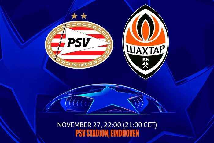 PSV – Shakhtar: Champions League match broadcast