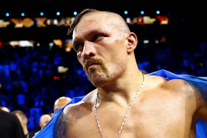 Usyk in the ring during the fight