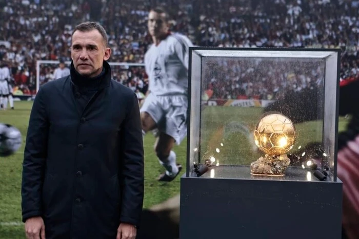 Andriy Shevchenko with the Ballon d'Or