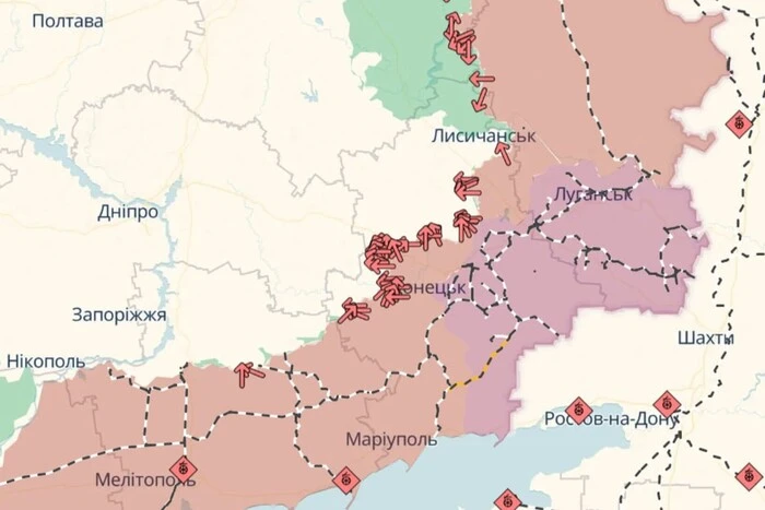 The enemy in Kurakhove and Toretske: updated DeepState map