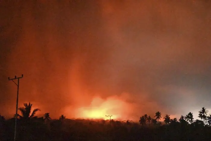 Volcano eruption in Indonesia