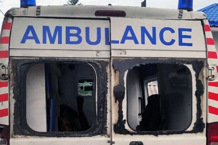 Ambulance car in Kherson