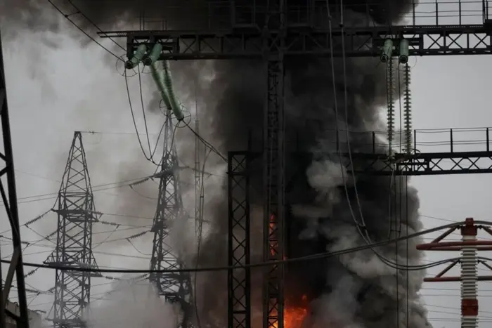 Energy facility in Sumy region after Russian attack