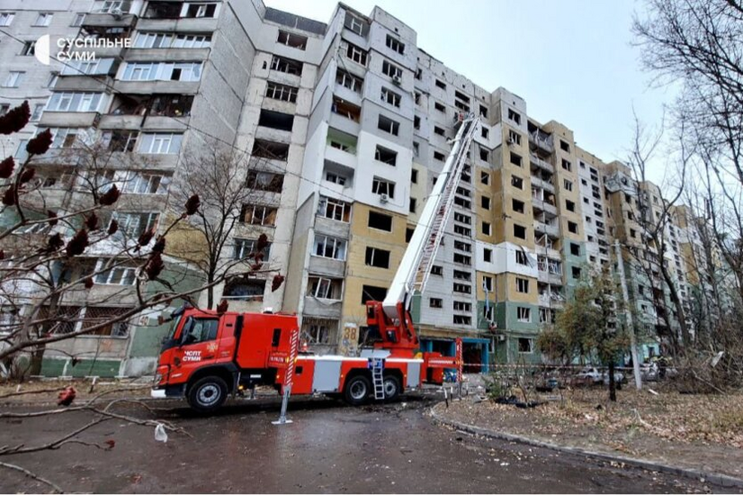 Destroyed homes and injured children