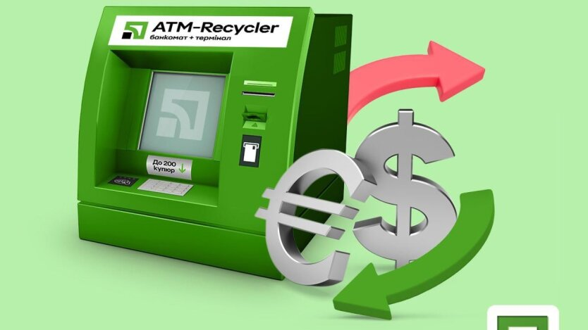 PrivatBank ATM image for currency exchange