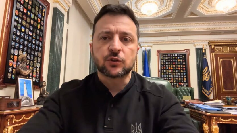 Portrait of Volodymyr Zelensky in the office