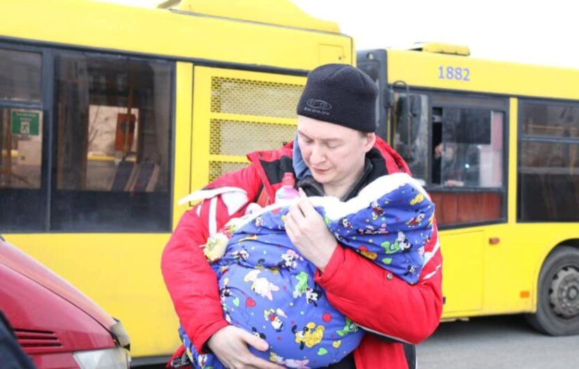 Evacuation of residents from Kherson region after de-occupation