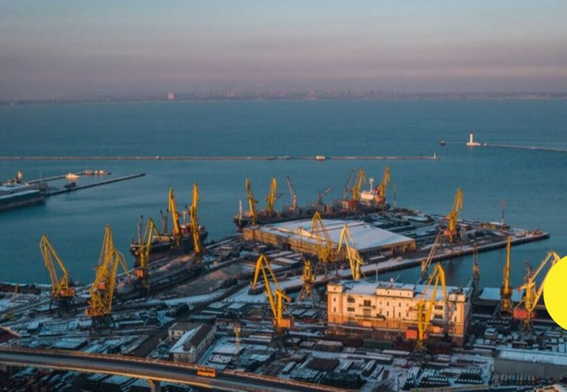 Damaged ports due to attacks by the Ukrainian Navy