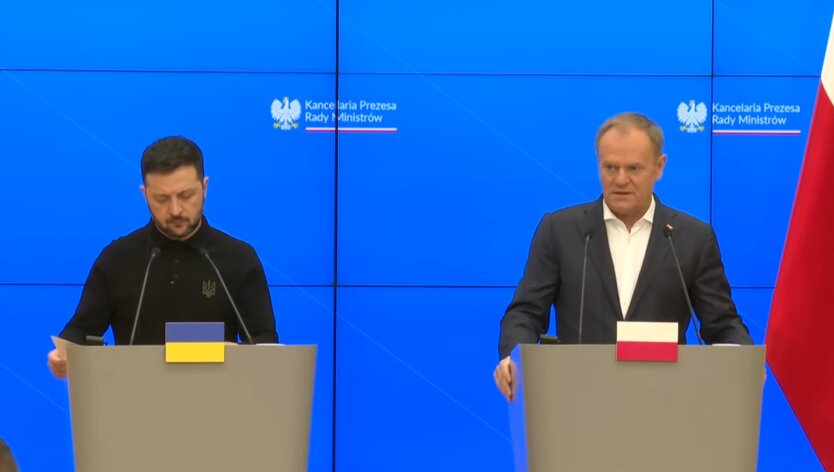 Zelensky and Tusk's Press Conference on Ukraine's EU Accession and Russian Air Terror