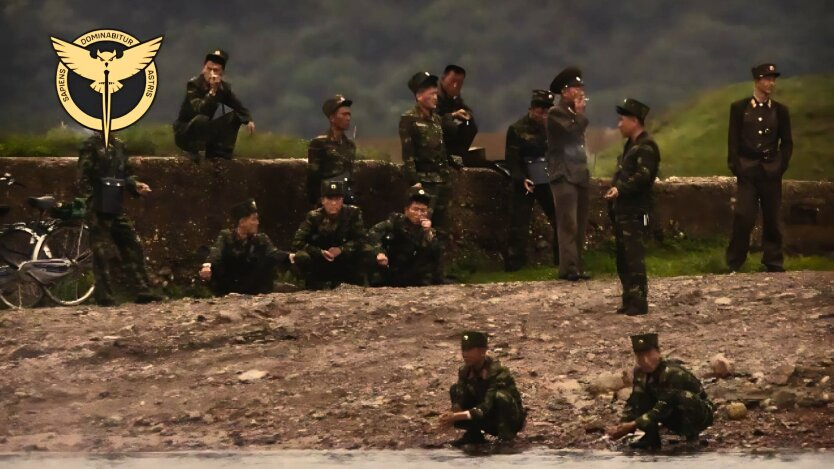 North Korean soldiers near Kursk