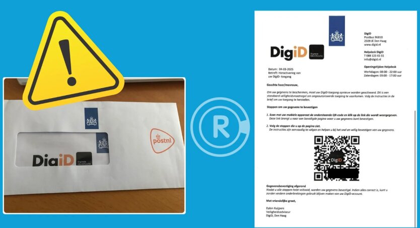 Fraudulent DigiD letters with QR codes: what Ukrainians in the Netherlands need to know