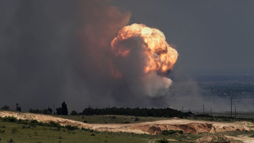 Ruined oil refinery in Russia after the Armed Forces of Ukraine attacks