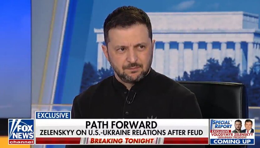 Zelensky at the Fox News interview